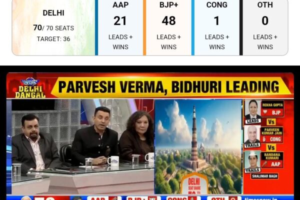 दिल्ली विस चुनाव: केजरीवाल नई दिल्ली, आतिशी कालकाजी सीट पर तथा सिसोदिया भी पीछे